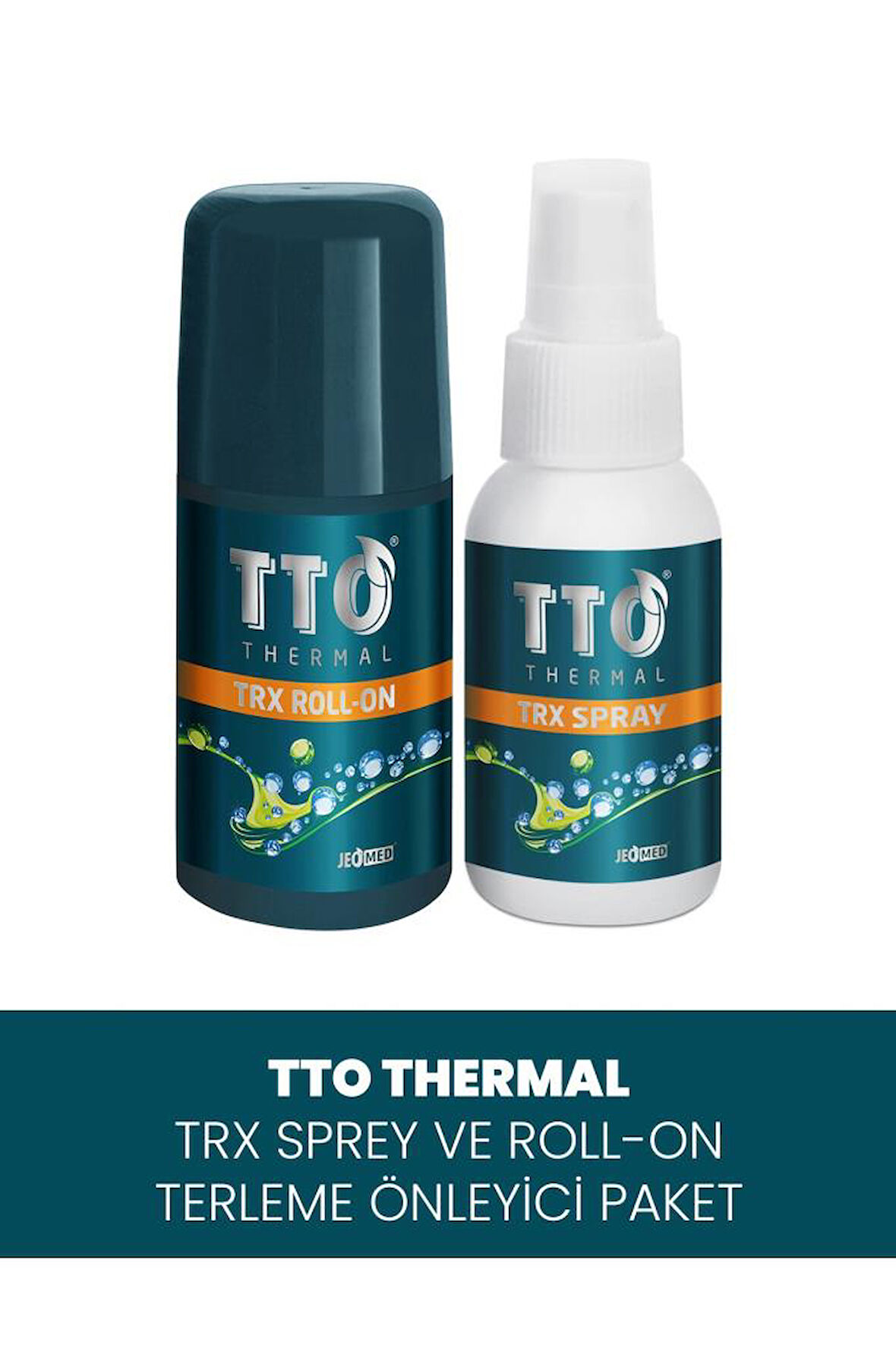 Tto Trx Sprey + Roll-on Terleme Önleyici(ÇAY AĞACI YAĞI / TEA TREE OIL) 2'li Bakım Seti