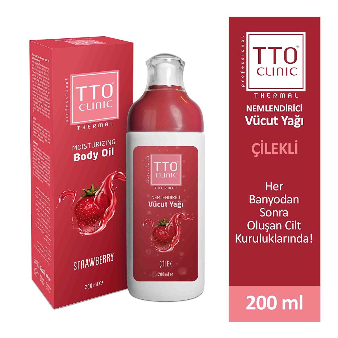 TTO Clinic Nemlendirici Vücut Yağı Çilek 200 ml