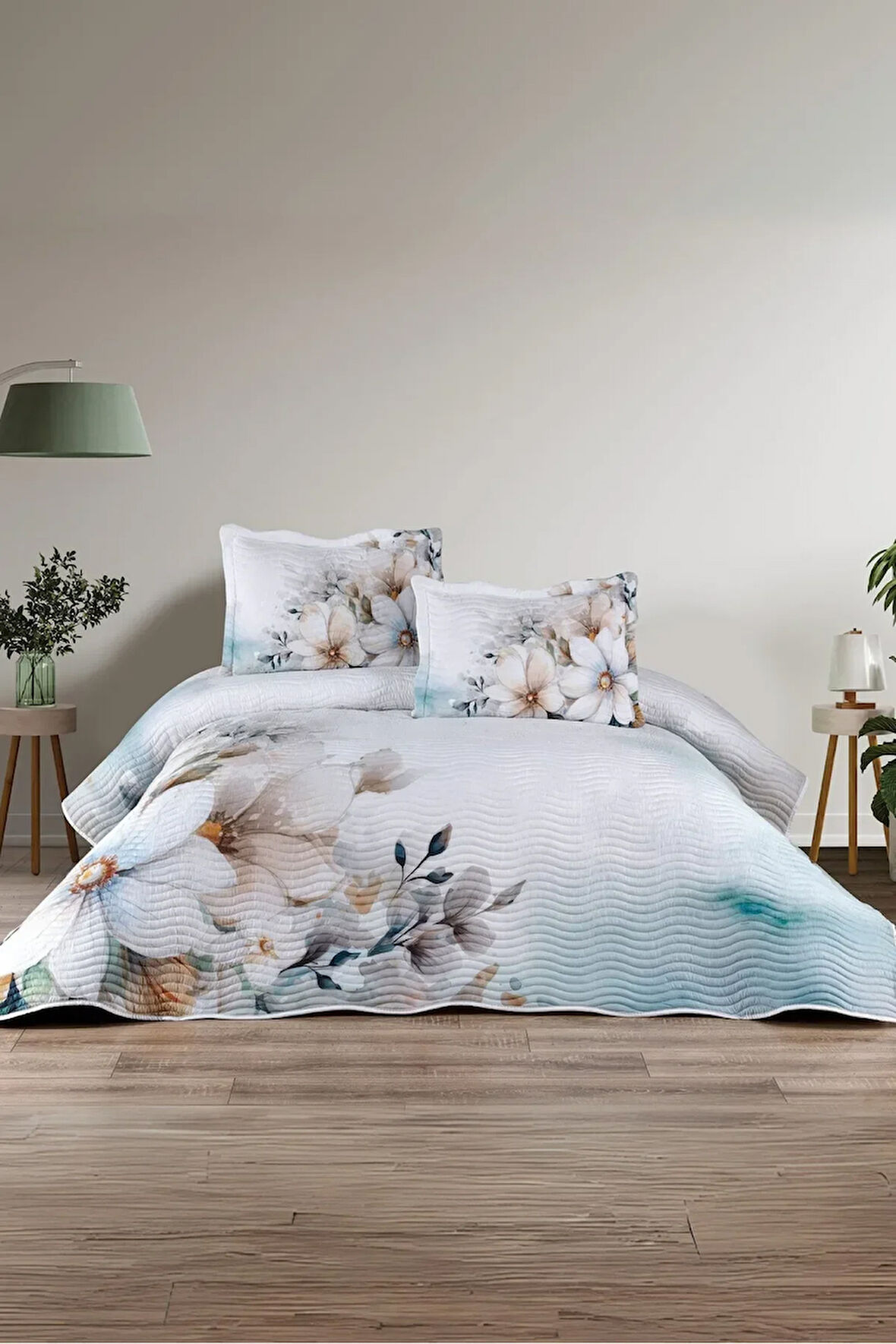 Alina 3 Parça Çift Kişilik Yatak Örtüsü Takımı – Pike Set