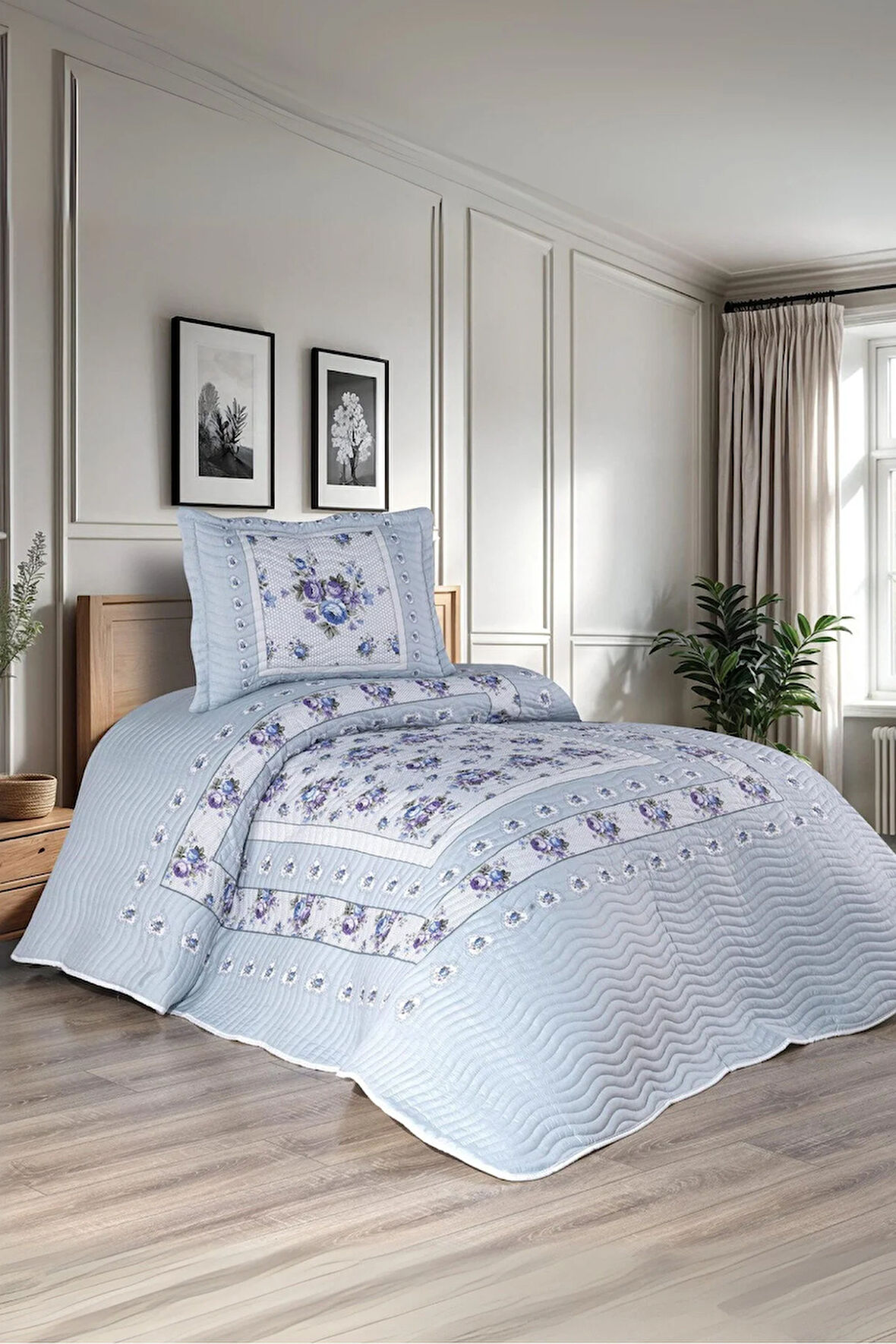 Orenda Tek Kişilik 2 Parça Yatak Örtüsü Takımı - Pike set