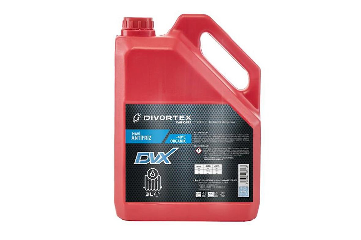 Divortex -40° Organik Mavi Antifriz 3 Lt.