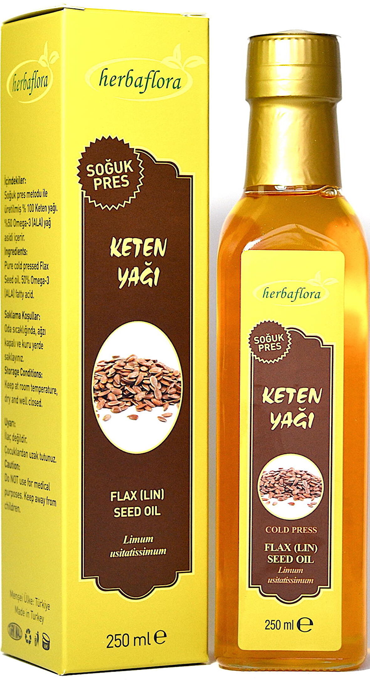 Herbaflora Keten Yağı (Flax Seed Oil) -250 ml