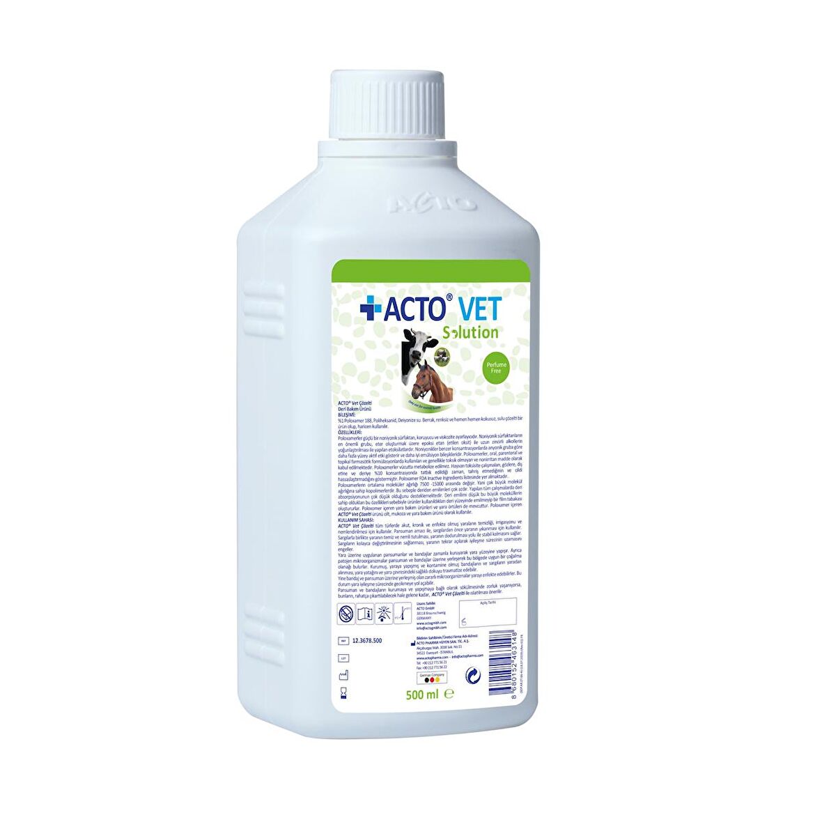 ACTO® VET SOLUTION 500 ml Büyükbaş Hayvanlar için Yara Bakım Solüsyonu