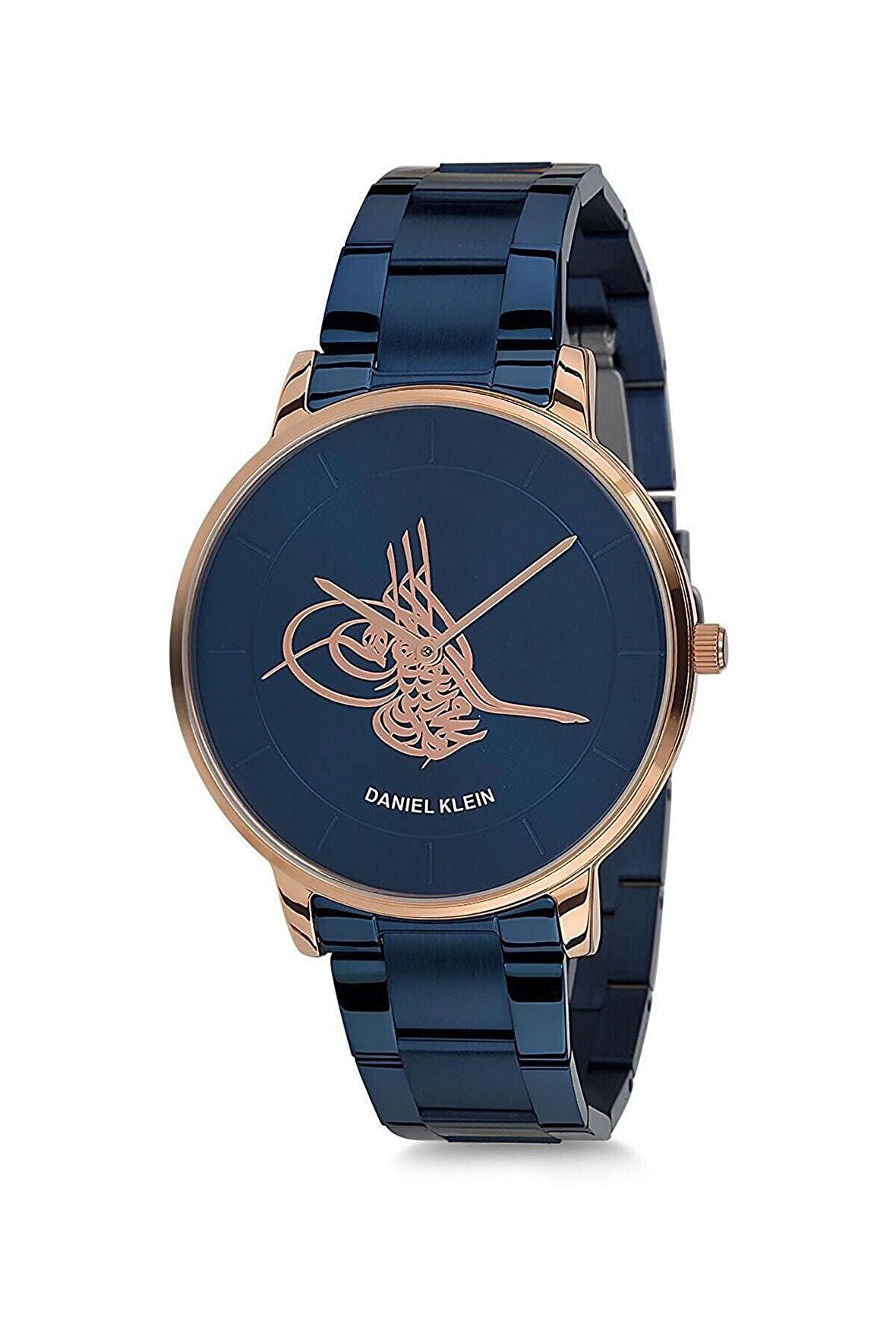 Daniel Klein Tuğra Figürlü Lacivert Çelik Erkek Kol Saat