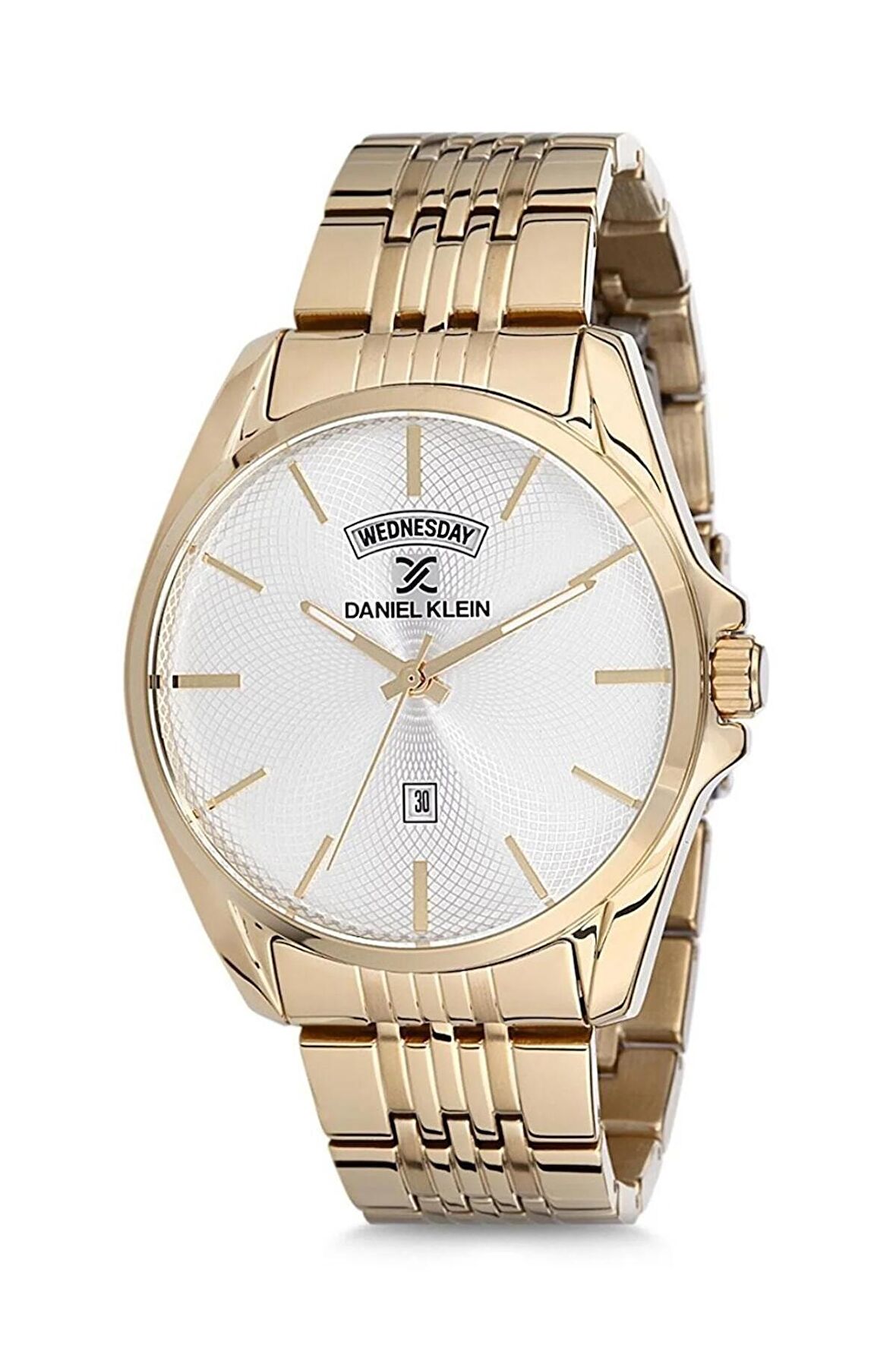 Daniel Klein Altın Renk 1. Sınıf Çelik Takvimli  Erkek Kol Saat