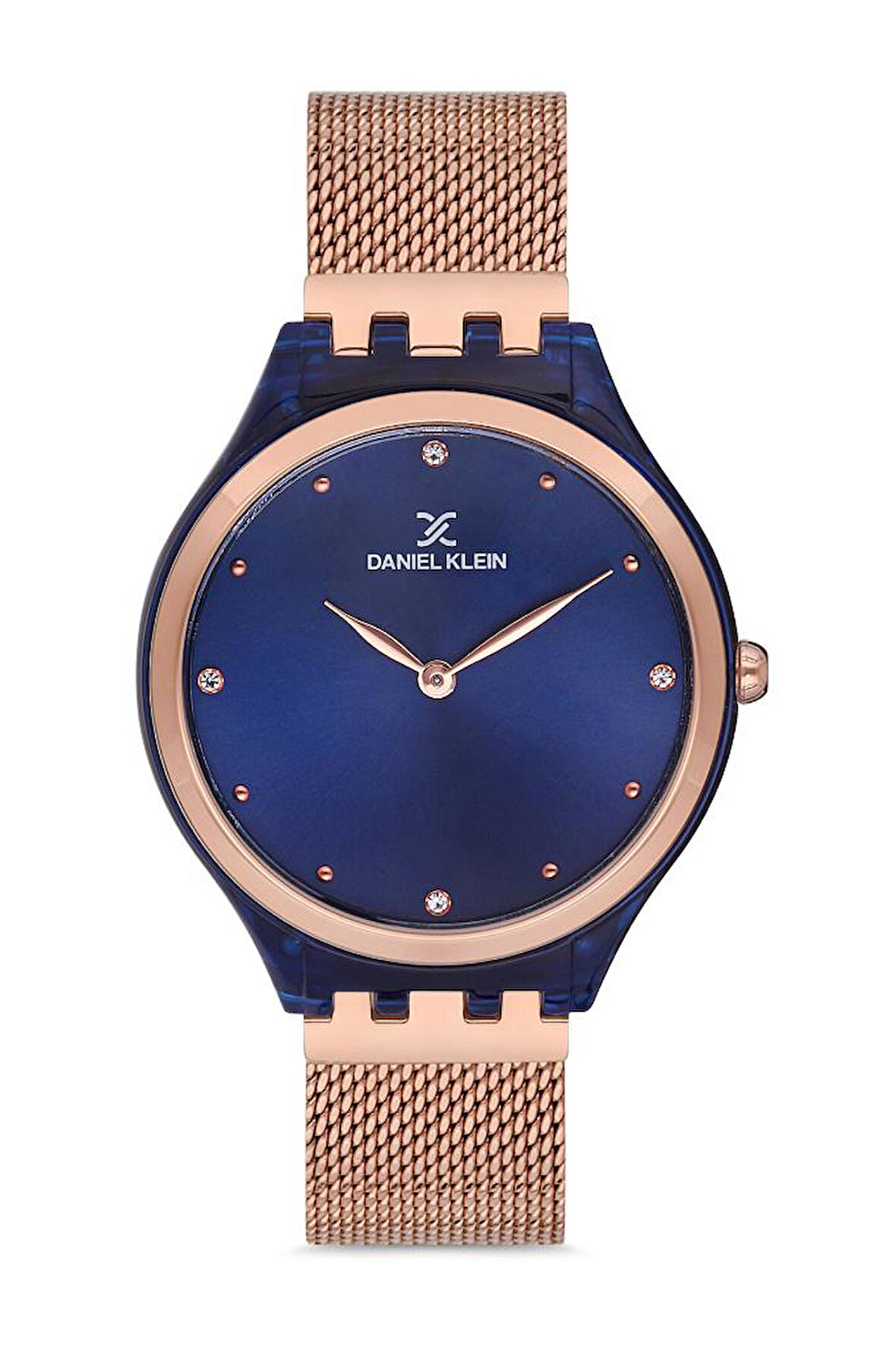Daniel Klein DK.1.12614.6 Lacivert Kadran Hasır Kordon Rose Renk Kadın Kol Saati