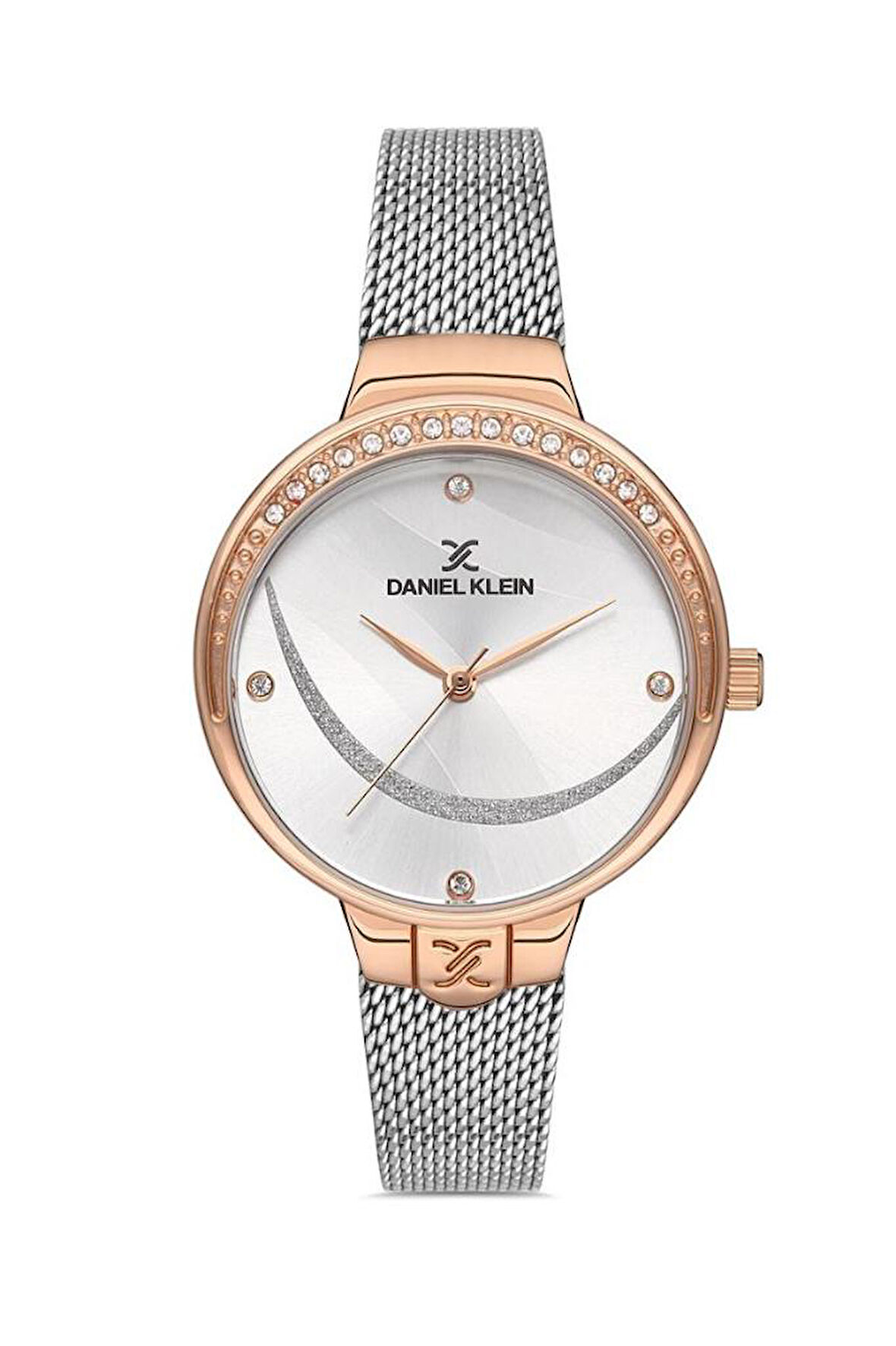 Daniel Klein DK.1.12939.5 3 ATM Suya Dayanıklı Çelik Kasa Hasır Kordon Metalik Renk Kadın Kol Saati