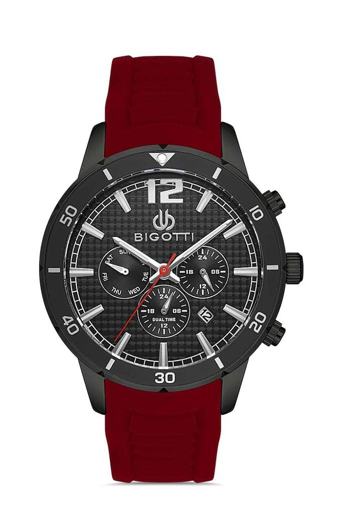 Bigotti BG.1.10288.2 Tüm Fonksiyonları Aktif Kırmızı Erkek Kol Saati