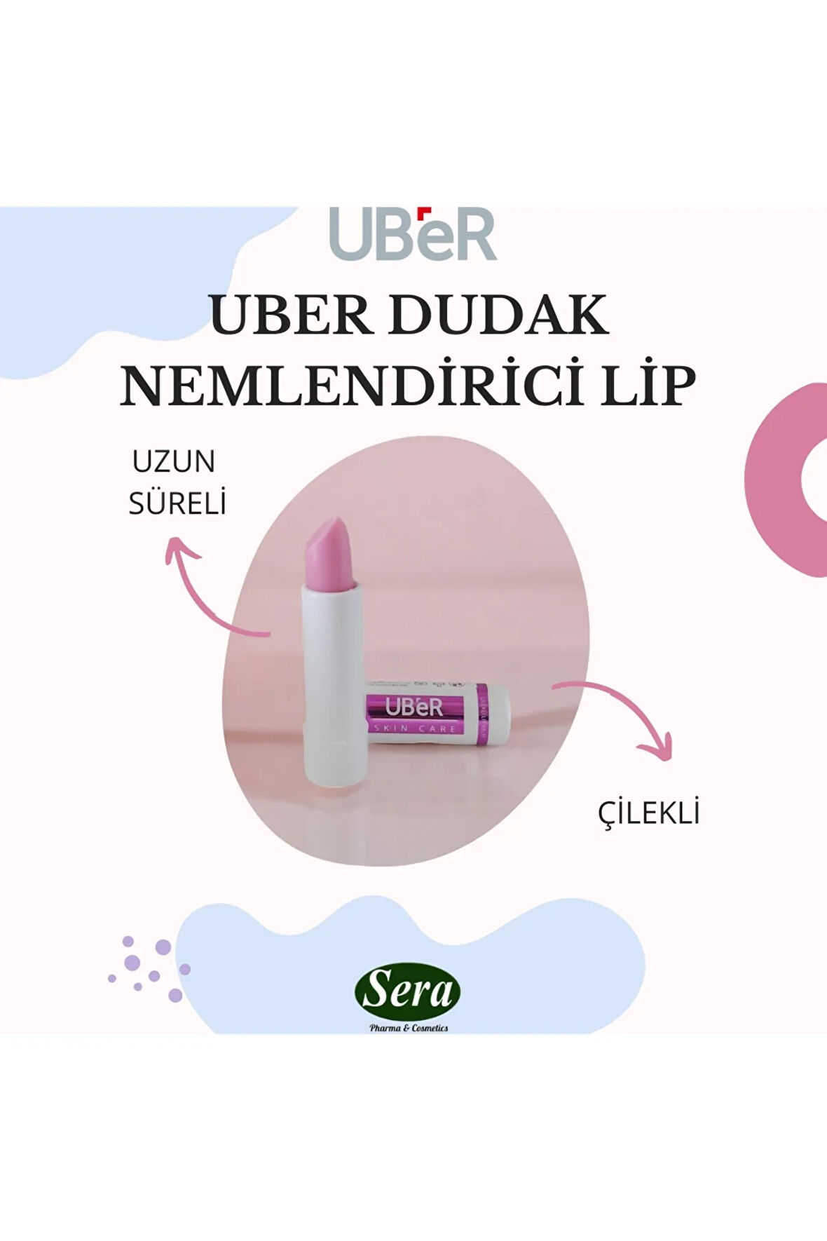 UBéR DUDAK NEMLENDİRİCİ LİP ÇİLEKLİ (4 ADET)