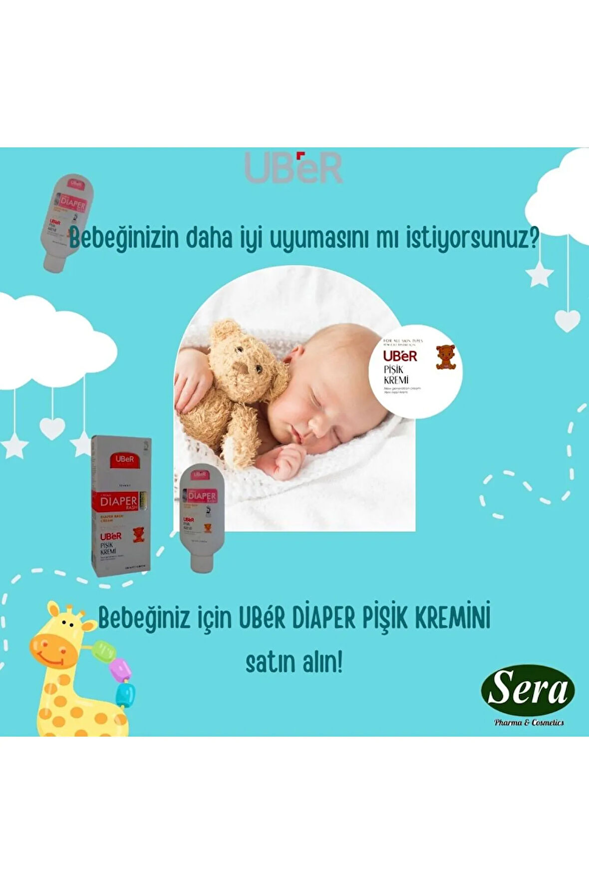 UBéR DIAPER RASH PİŞİK KREMİ (YENİ SERİ)