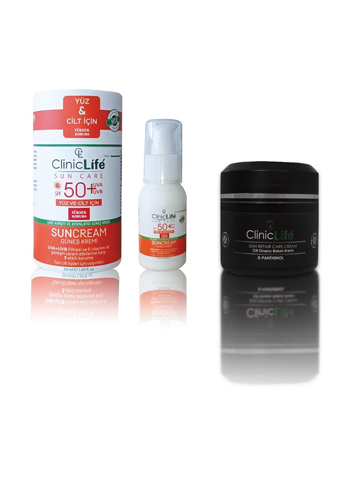 Cliniclife leke karşıtı ve aydınlatıcı güneş kremi 50+ spf-cilt onarıcı ve yenileyici leke kremi