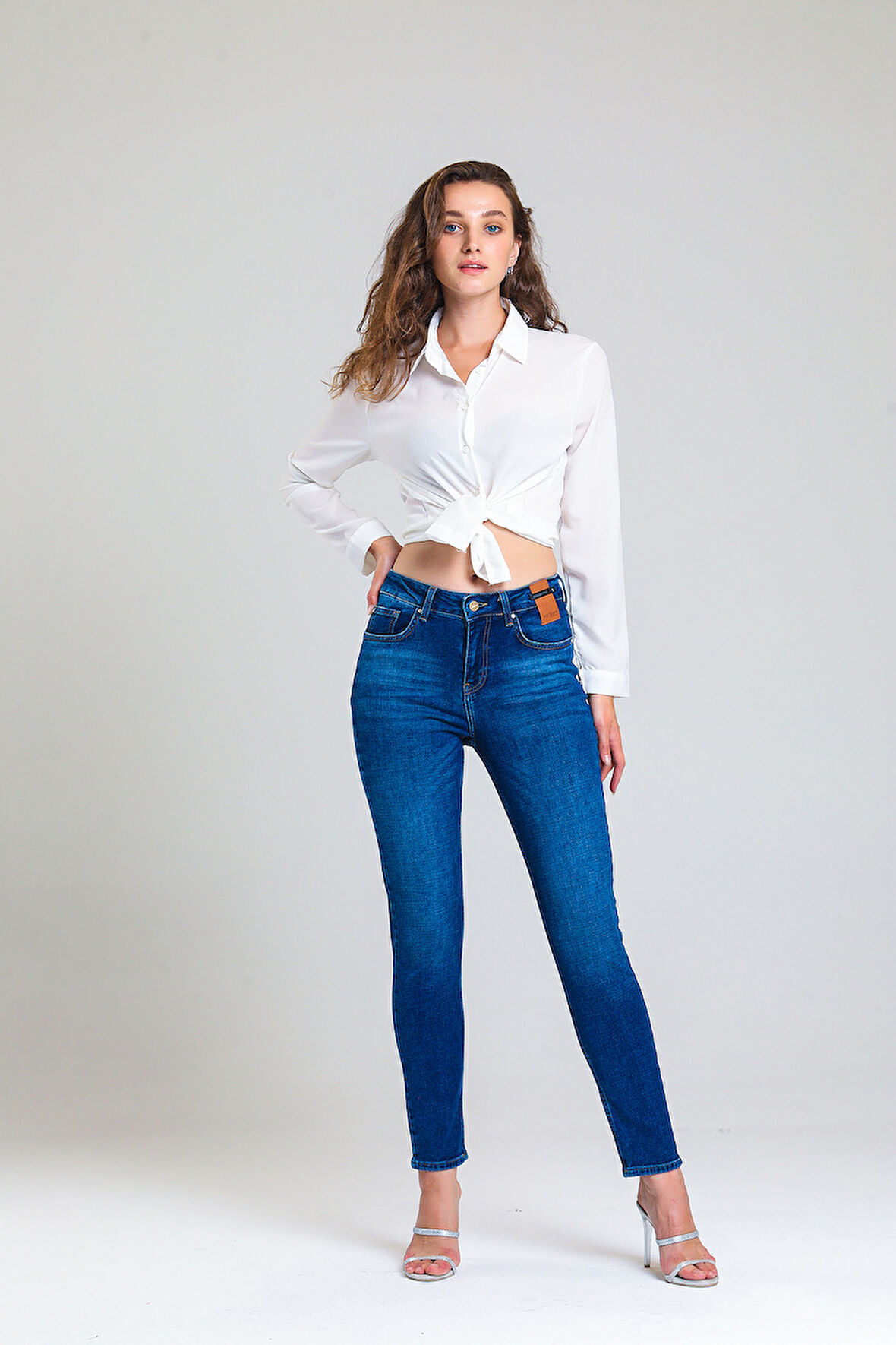 Slim MOM Günlük Kadın Strech Jean Normal Bel Traditional 5 Cep Denim Pantolon 
