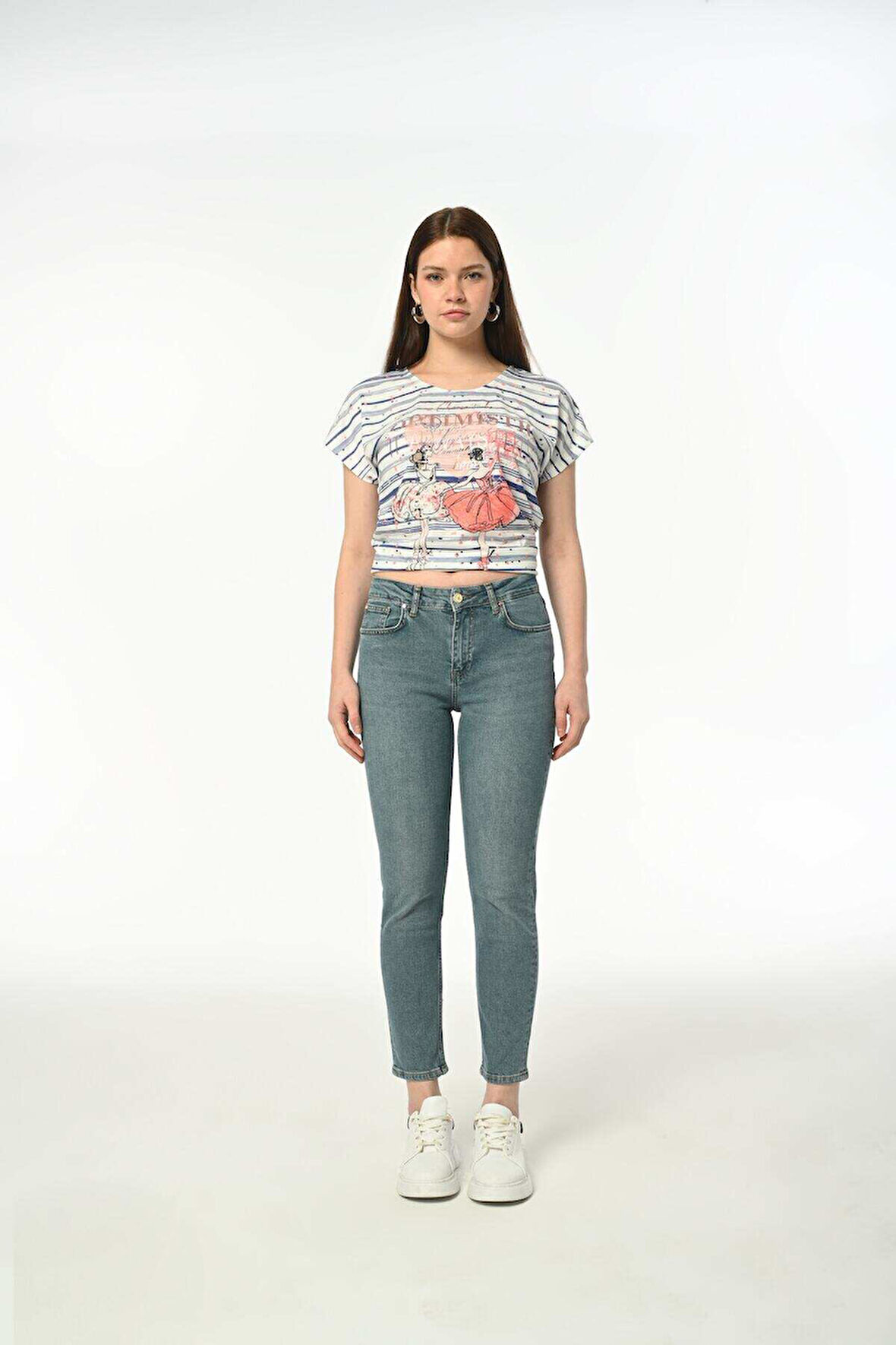 Slim MOM Günlük Kadın Strech Jean Normal Bel Traditional 5 Cep Denim Pantolon 