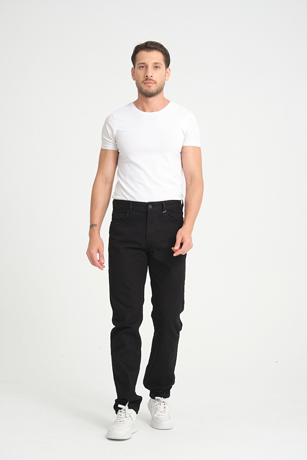 Regular D293 Günlük Erkek Straight Jean Rigit Normal Bel Traditional 5 Cep Denim Pantolon 