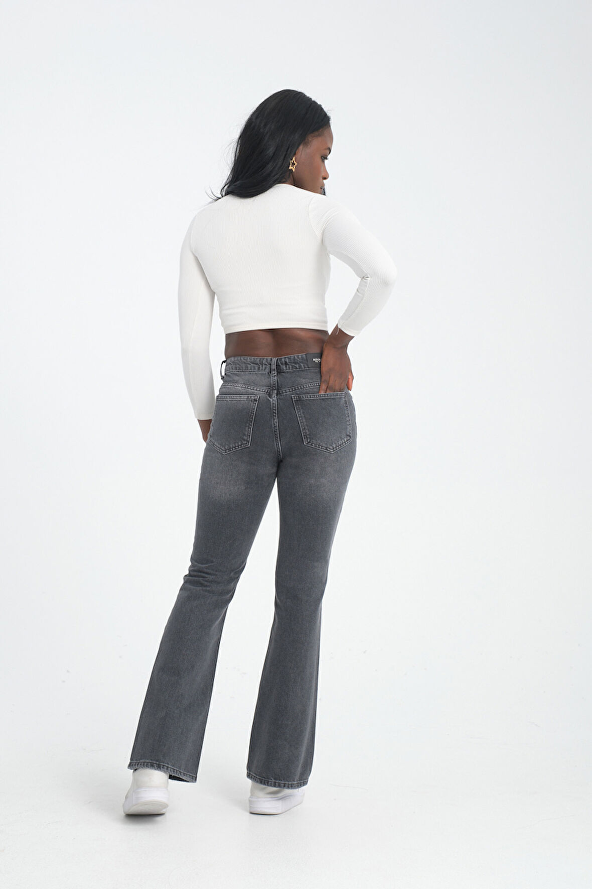 Klasik D321 Günlük Kadın Jean Flare Rigit Normal Bel Comfort 5 Cep Denim Pantolon 