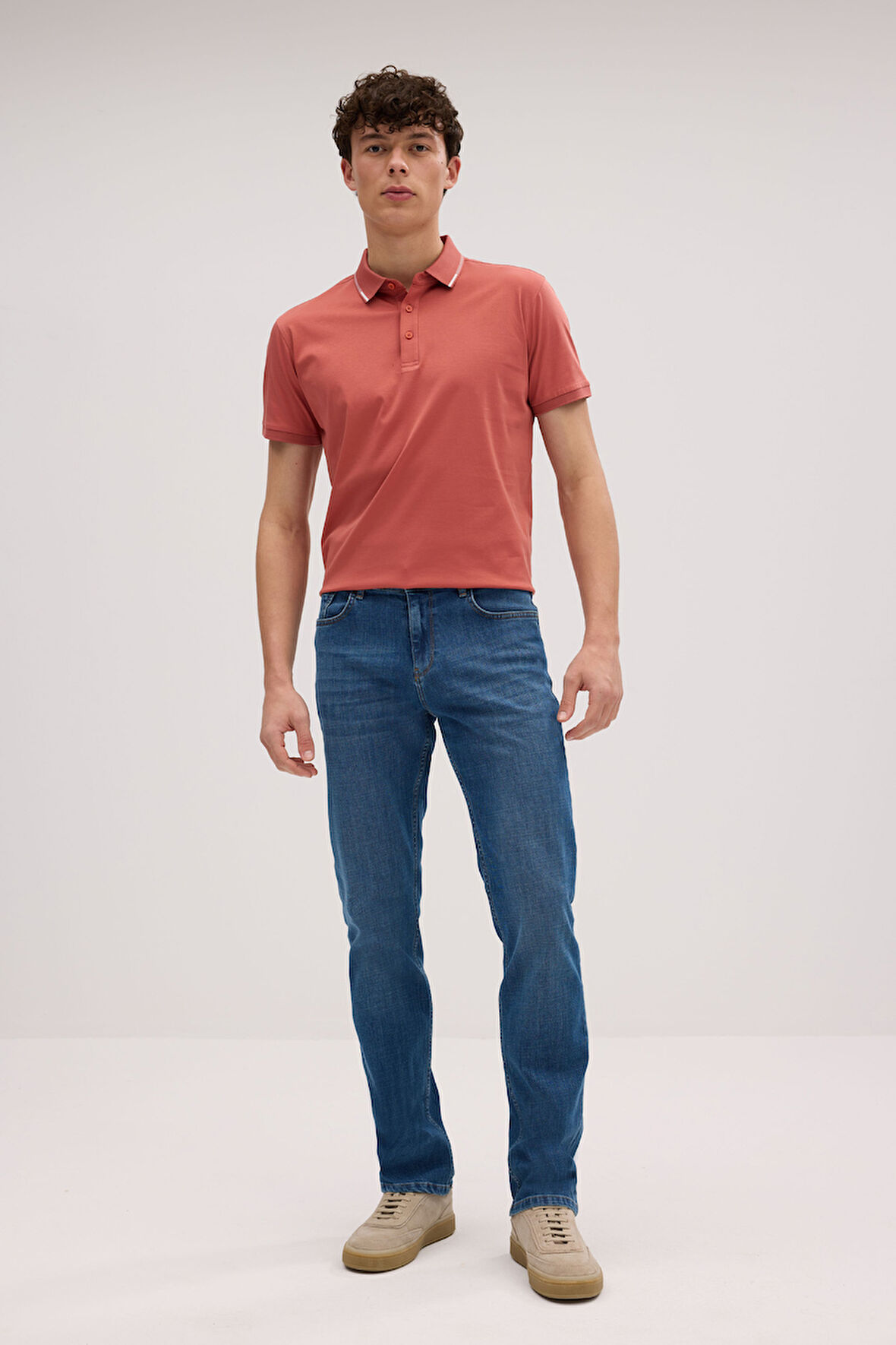 Regular D352 Günlük Erkek Straight Strech Jean Normal Bel Traditional 5 Cep Denim Pantolon 