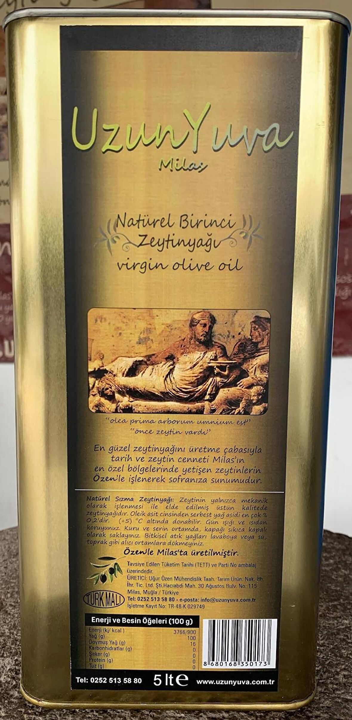 UZUNYUVA MİLAS NATÜREL BİRİNCİ ZEYTİNYAĞI (MEMECİK)