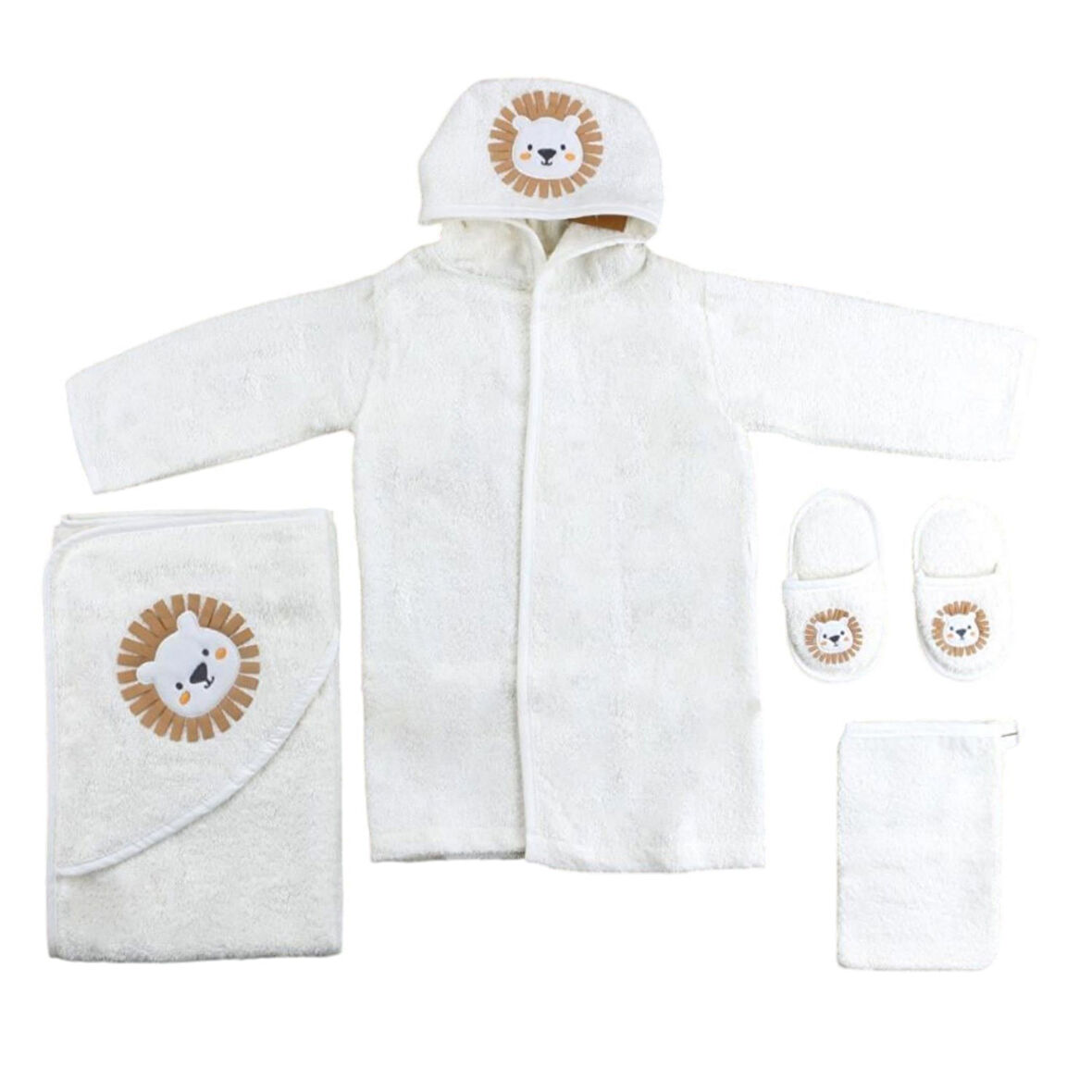 Sebi Aslan Desenli Bebek Bornoz Takımı 133