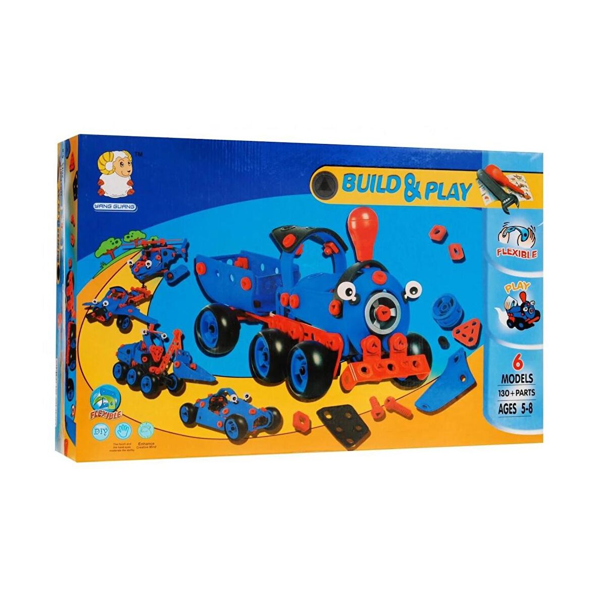 Build Play 130+Parça 6 Model Yapılabilen Esnek Oyuncak