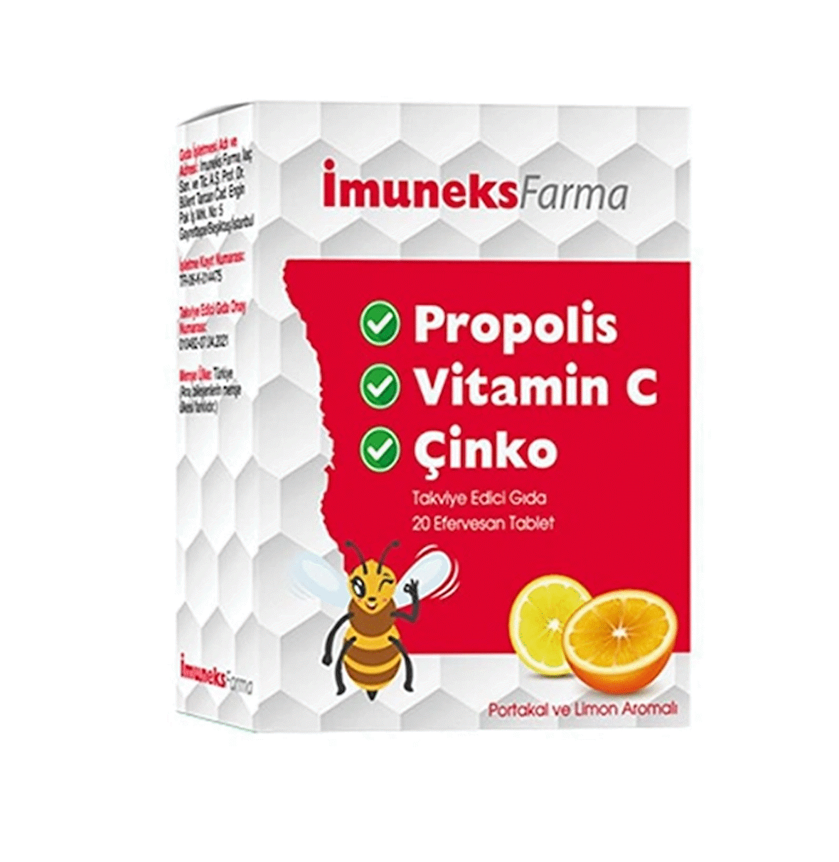 İmuneks Propolis Vit.C Çinko 20 Efervesan Tablet