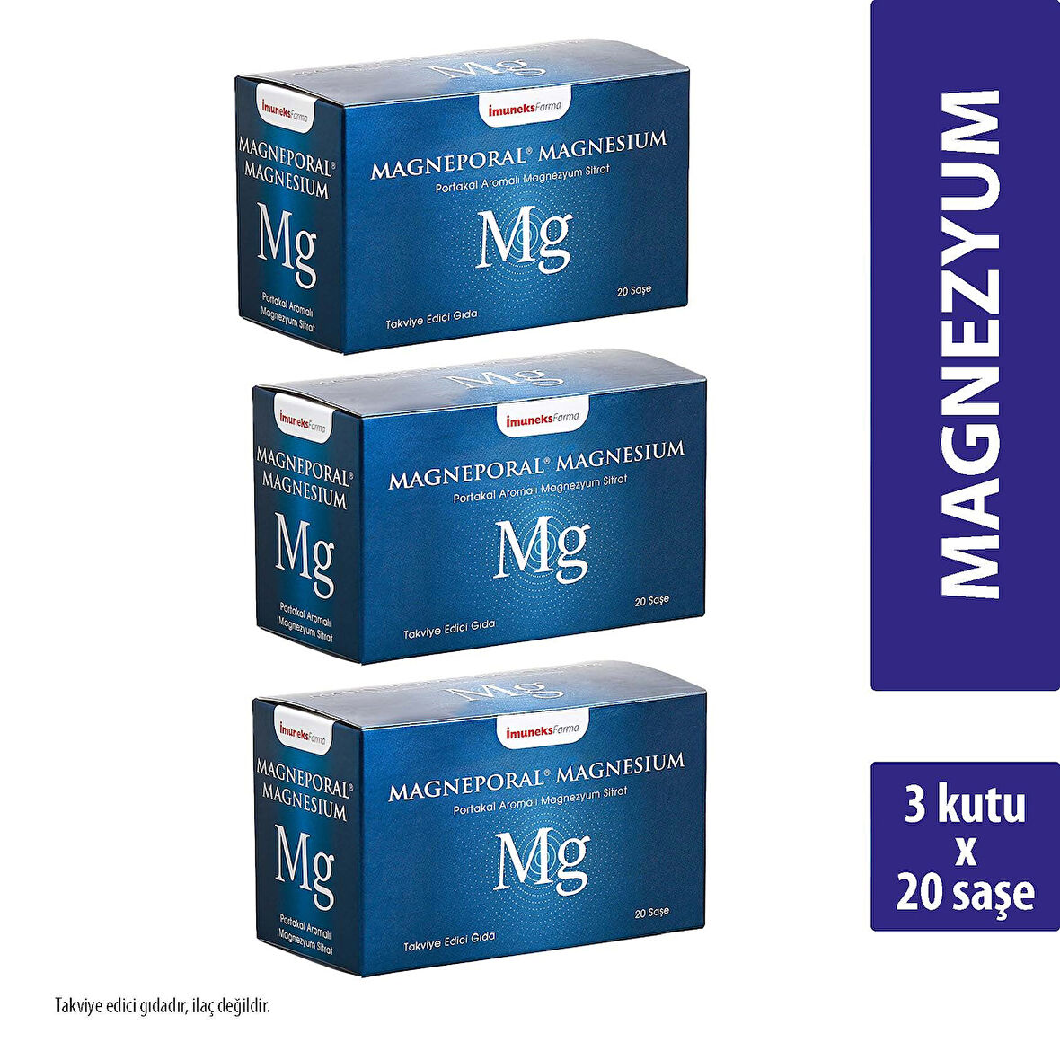 İmuneks Farma Magneporal Magnezyum Saşe x 3 Adet