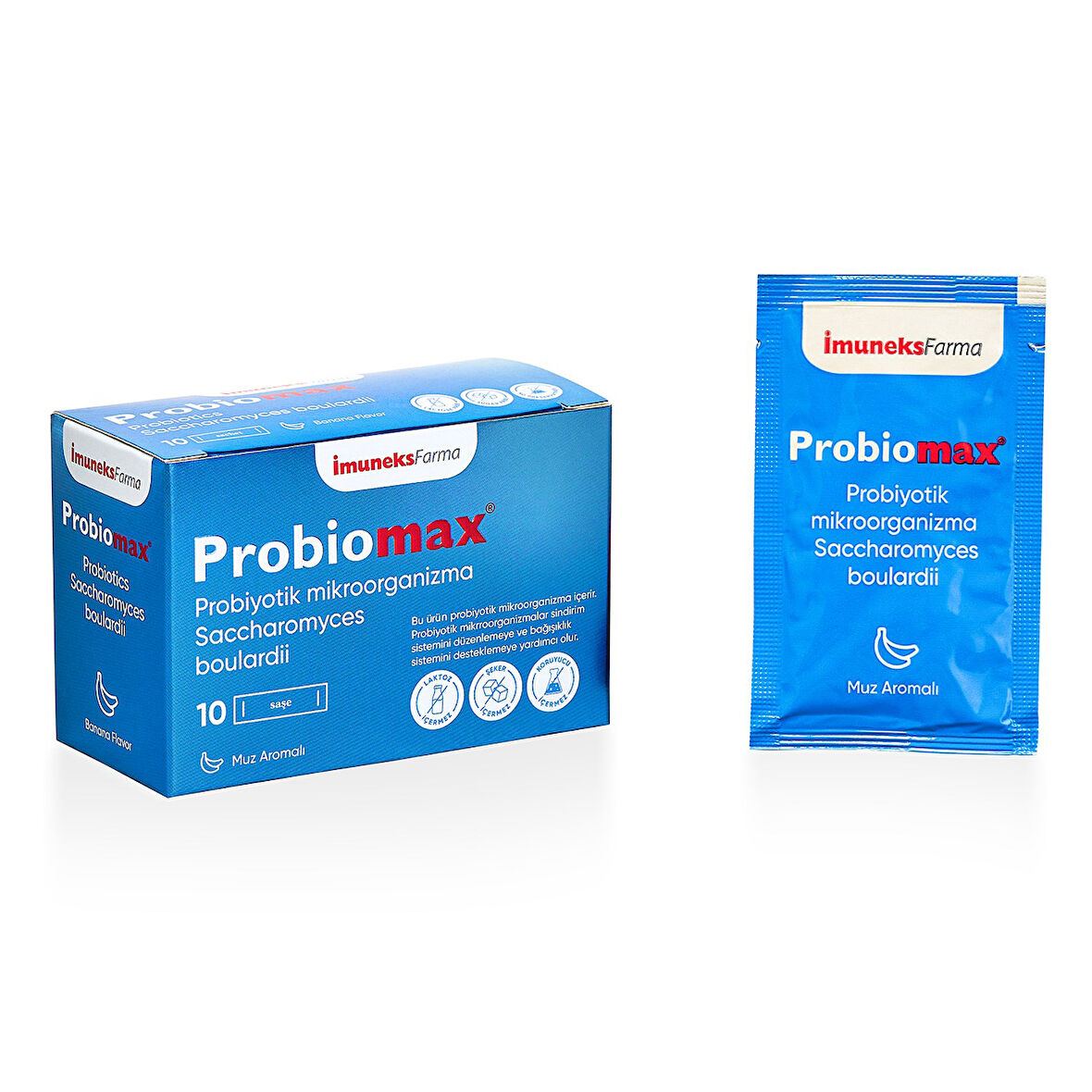 İmuneks Farma Probiomax ® Probiyotik mikroorganizma İçeren Saşe Takviye Edici Gıda 10 Saşe x 2 Adet