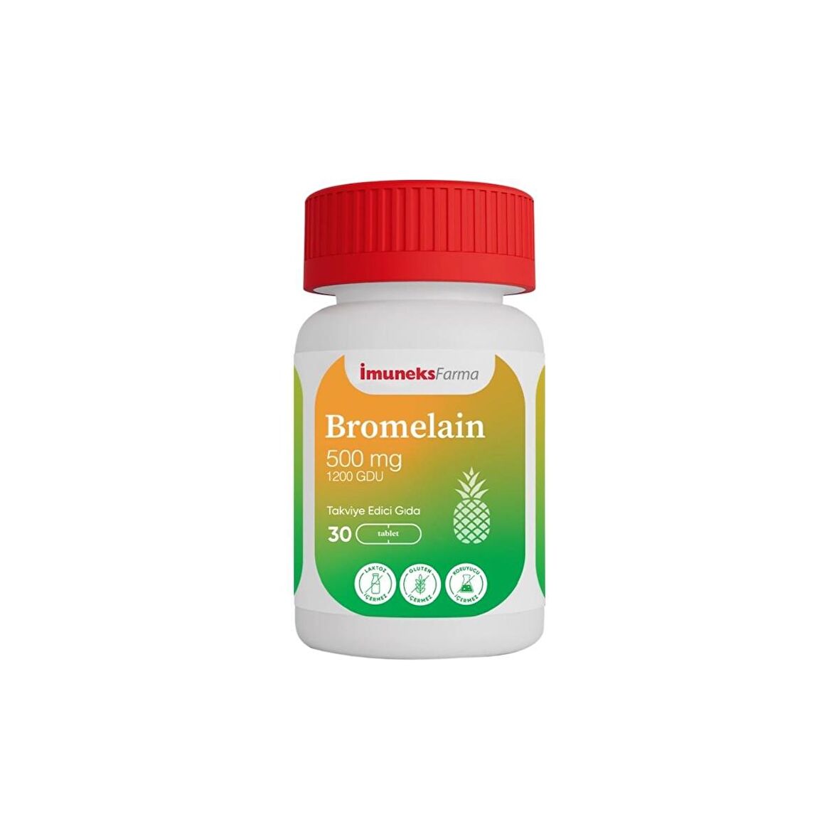 Imuneks Farma Bromelain 500 mg Takviye Edici Gıda 30 Tablet