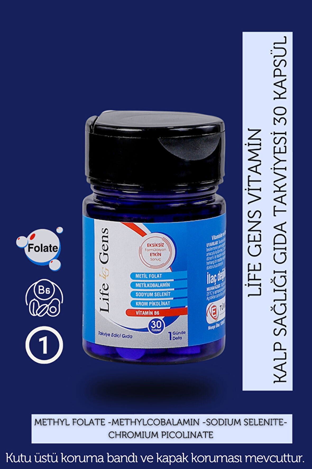 LifeGens Vitamin Kalp Sağlığı Gıda Takviyesi 30 Kapsül