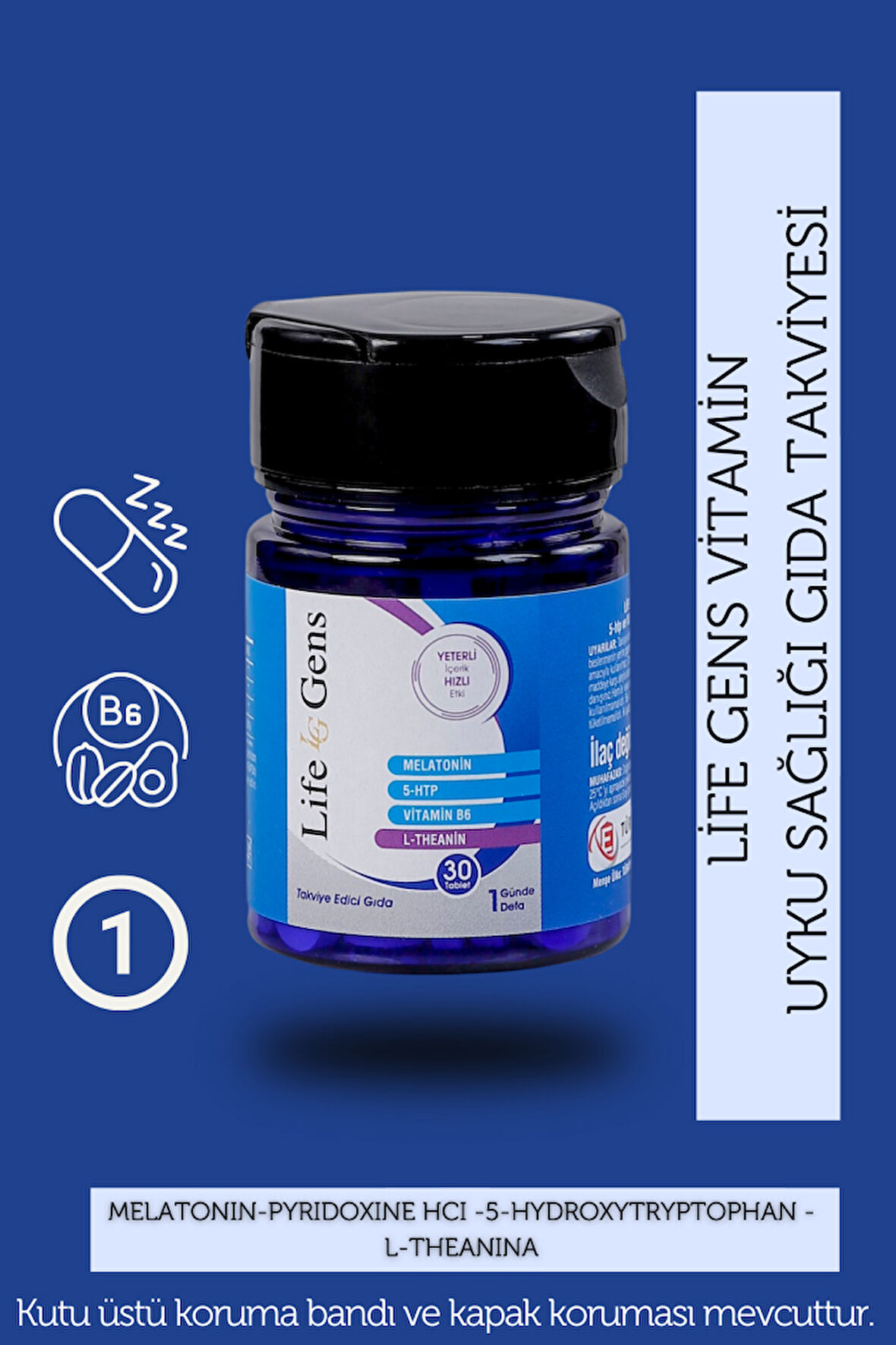 LifeGens Vitamin Uyku Sağlığı Gıda Takviyesi 30 Kapsül