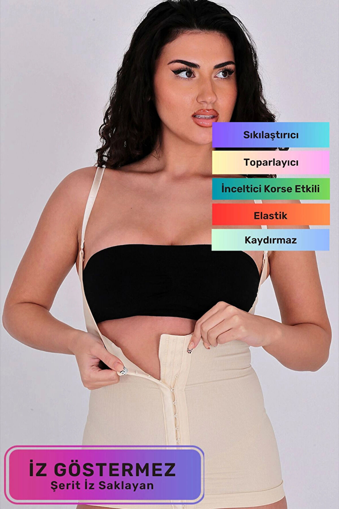 Vücut Şekillendirici Doğum Sonrası Toparlayıcı Sıkılaştırıcı Askılı Gögüs Altı Ağraflı Bel Korse