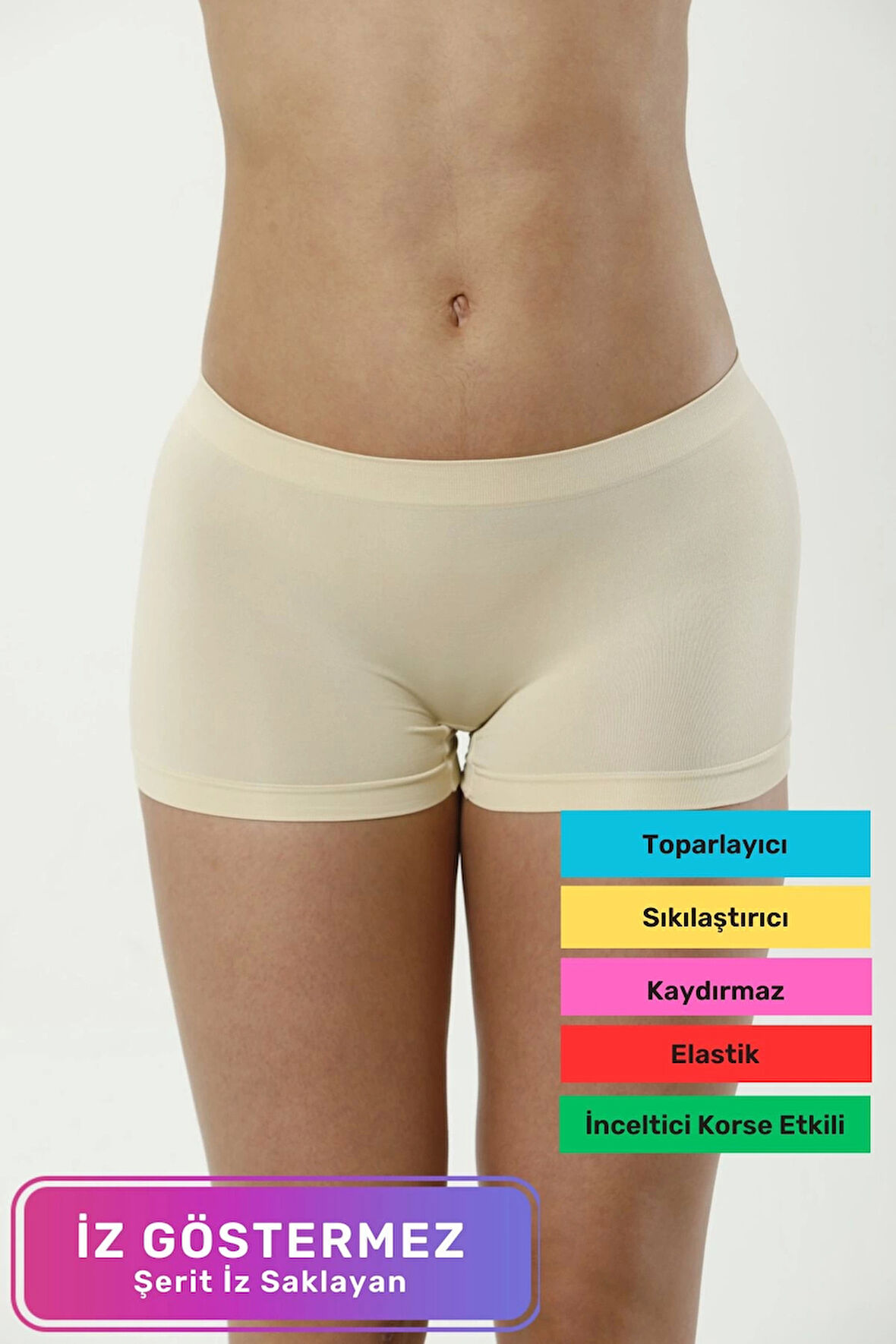 Yeni Sezon Lazer Kesim Kaymaz İz Göstermeyen Sıkılaştırıcı Toparlayıcı Kadın Düşük Bel Dikişsiz Boxer Külot