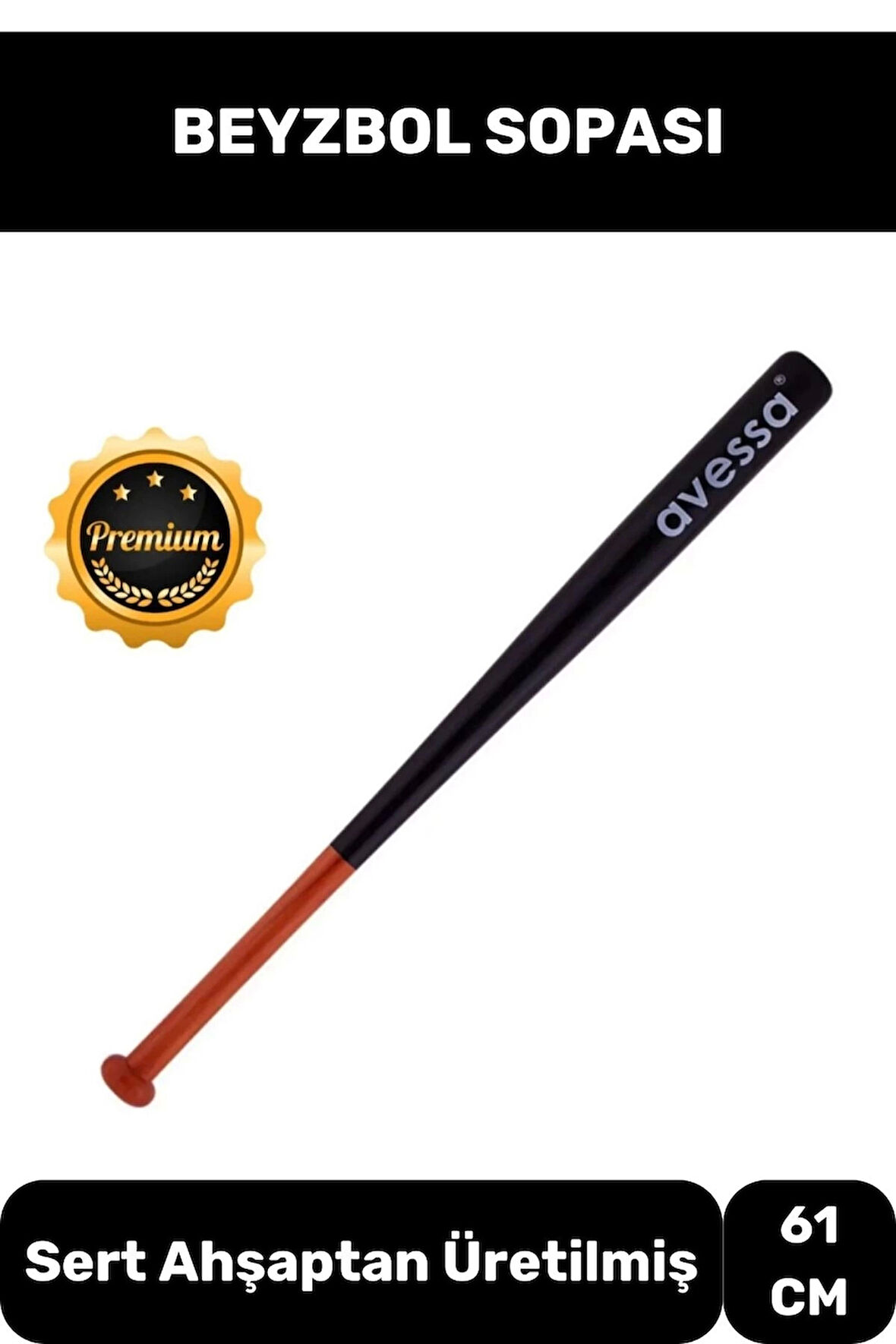 Beyzbol Sopası Dişbudak Ağacından Ahşap 61 Cm Premium Mükemmel Kavrayışlı Kırılmaz