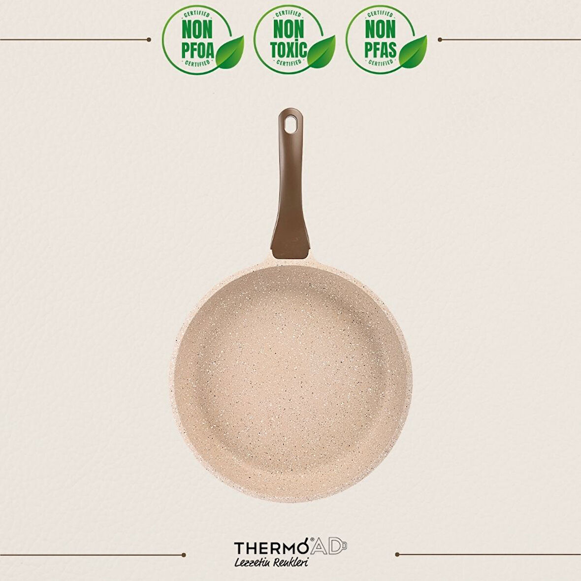 ThermoAD | Tava | 28 cm | Granit Kaplama | Vizon