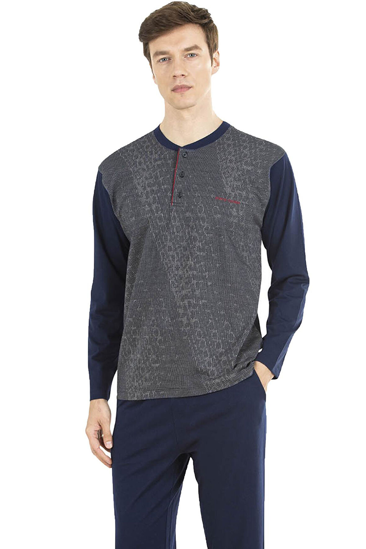  %100 Pamuklu, Jakarlı, Kutulu Erkek Pijama Takım