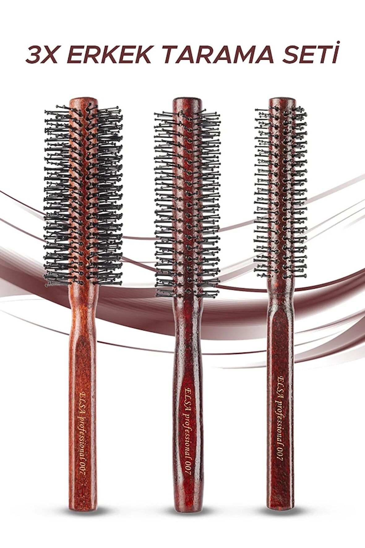 ELSA Professional 007 Serisi 007 Büyük, 007 Ufak, 007 Ince Fön Fırçaları