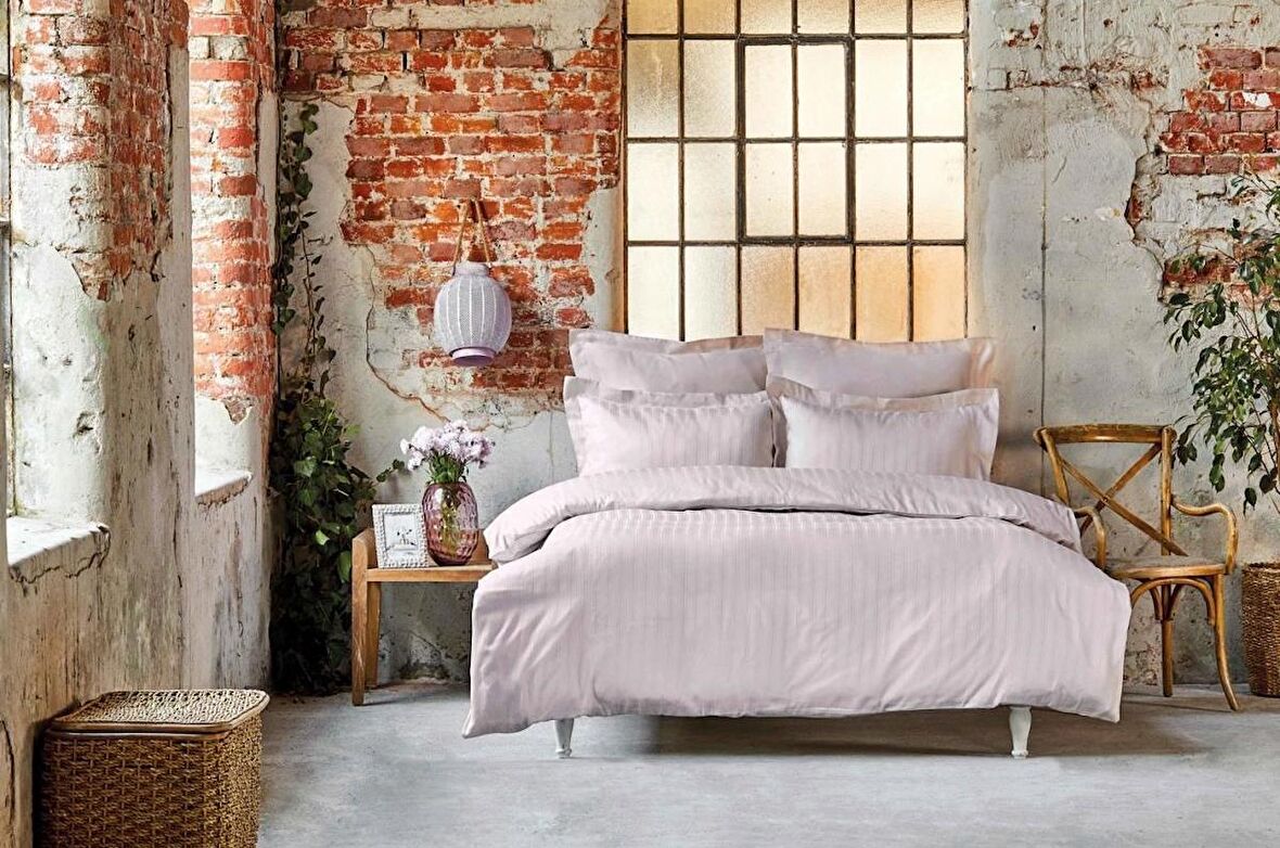 Karaca Home Charm Bold Pudra Saten Çift Kişilik Nevresim Takımı