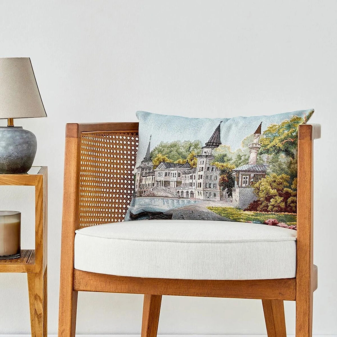 Karaca Home Boğaziçi Bej İç Dolgulu Kırlent 32x50 cm | Şık ve Konforlu Dekoratif Yastık