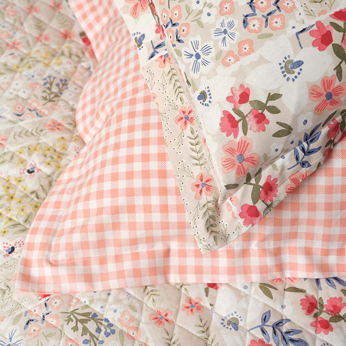 Karaca Home Bonita Pembe %100 Pamuk Tek Kişilik Complete Takım