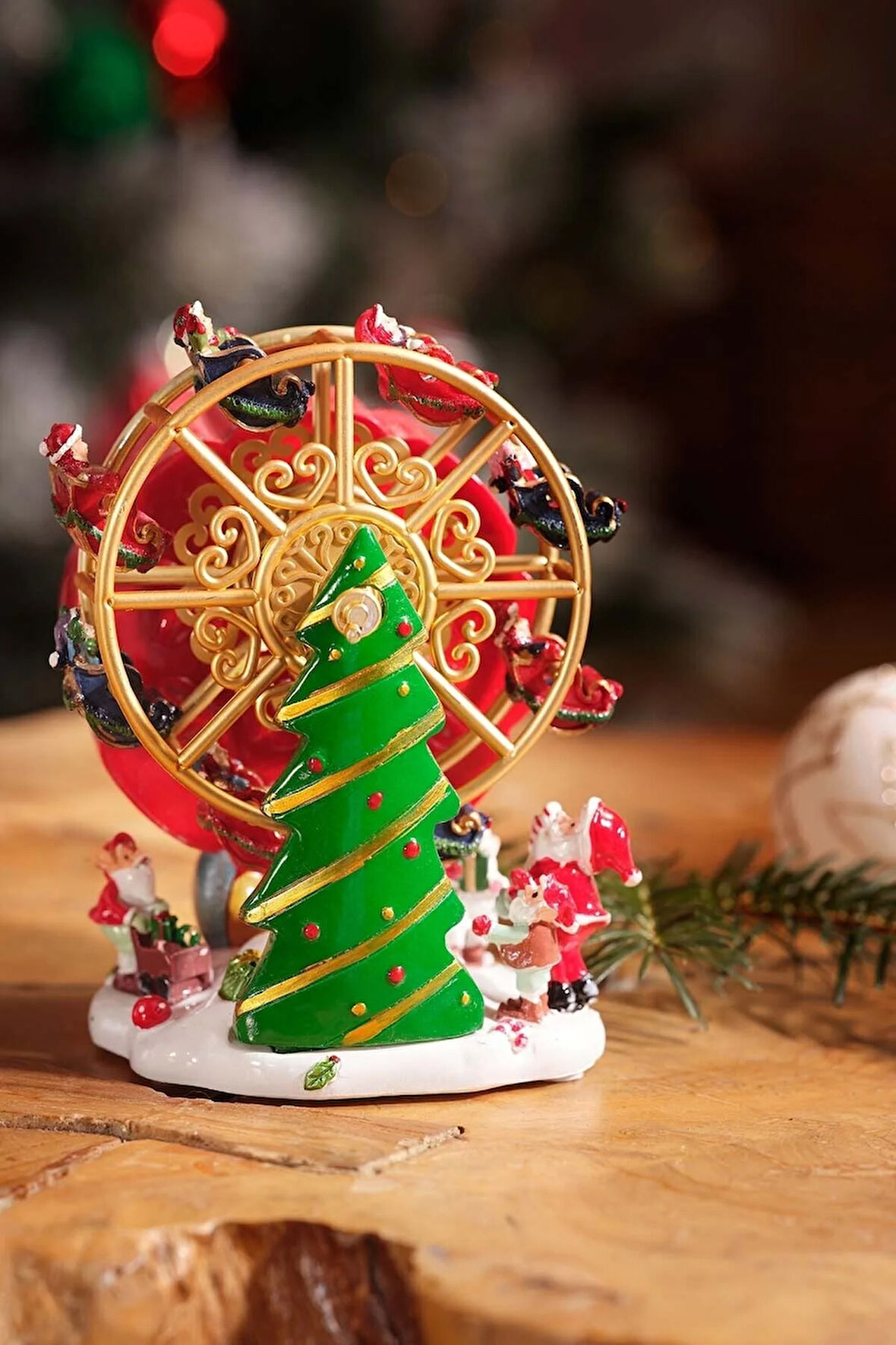 Karaca Home New Year Yılbaşı Dönme Dolap Müzikli Hareketli Obje