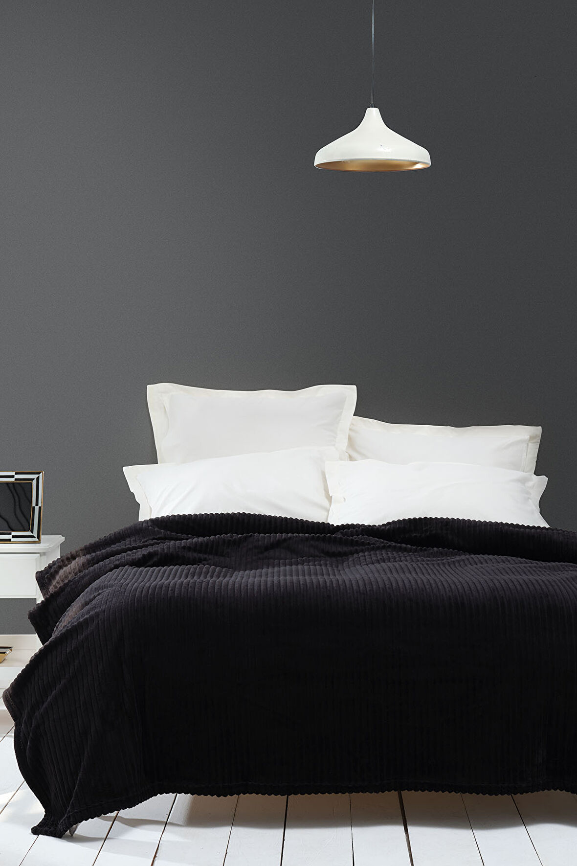 Karaca Home Joena Siyah Çift Kişilik Battaniye 200 X 220