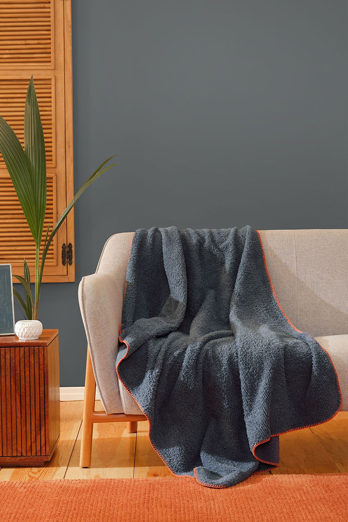 Karaca Home Faye Indigo Throw Battaniye 115x160 Cm