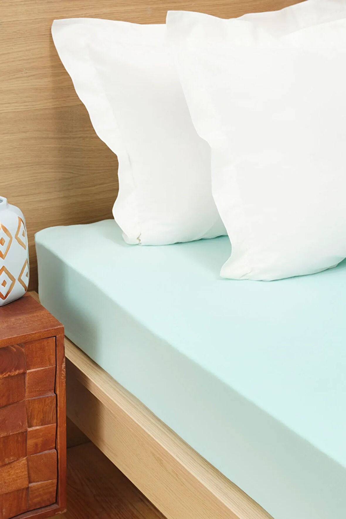 Karaca Home %100 Pamuk Penye Çift Kişilik Lastikli Çarşaf Mint