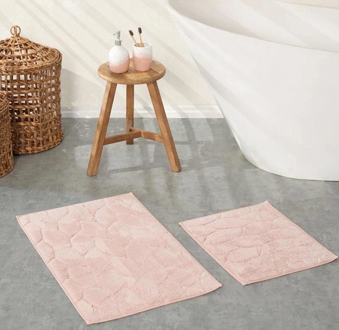 Karaca Home Paspas Set 50x80+50x40 Elegant Blush