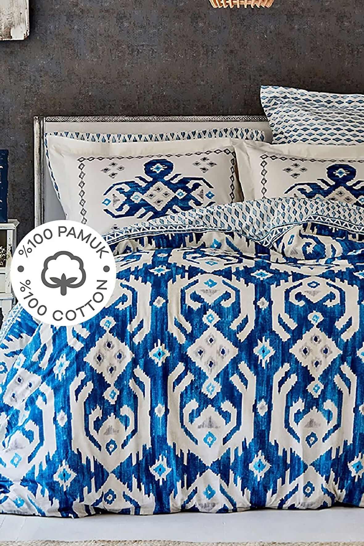 Karaca Home Neos Mavi %100 Pamuk Tek Kişilik Nevresim Takımı