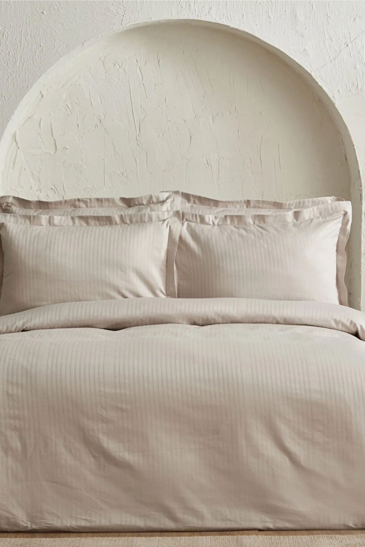 Karaca Home Uniq %100 Pamuk Saten Tek Kişilik Nevresim Takımı Taş 