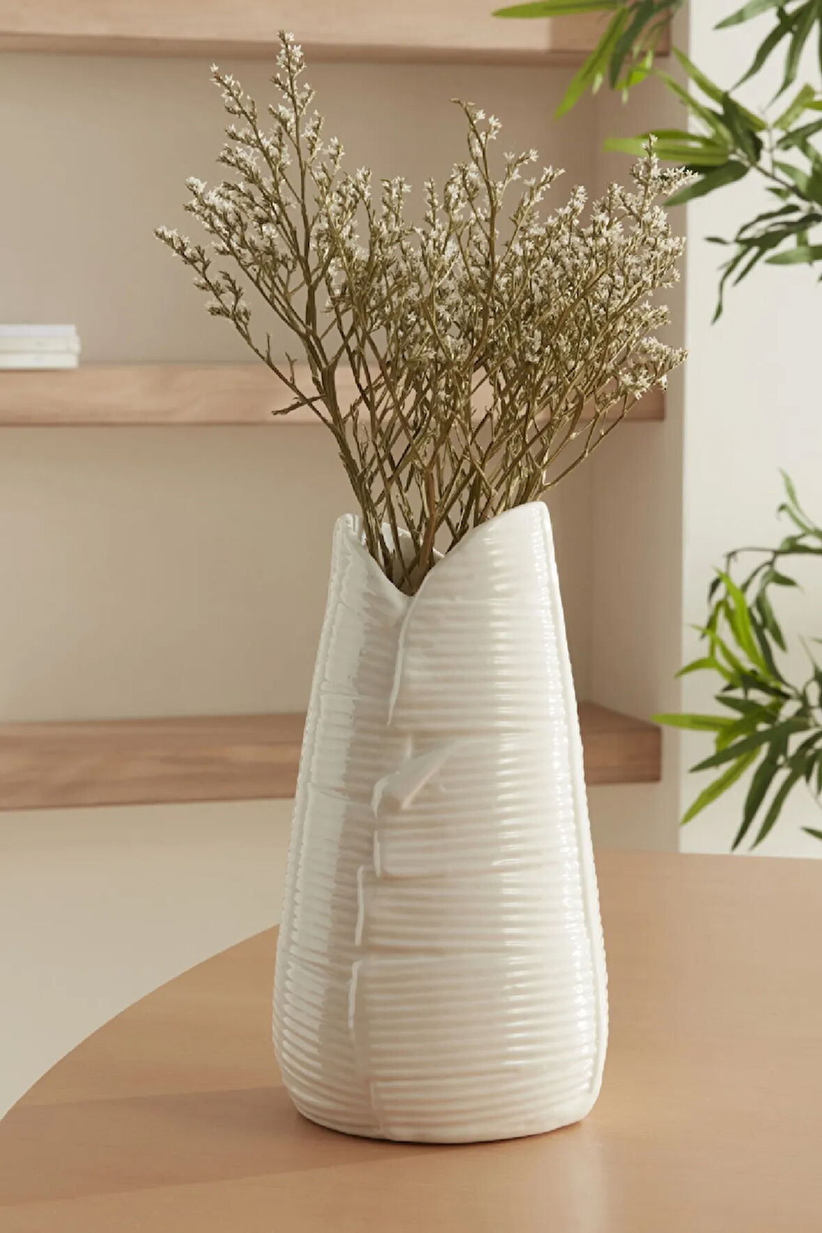 Karaca Home Leaf Vazo Beyaz