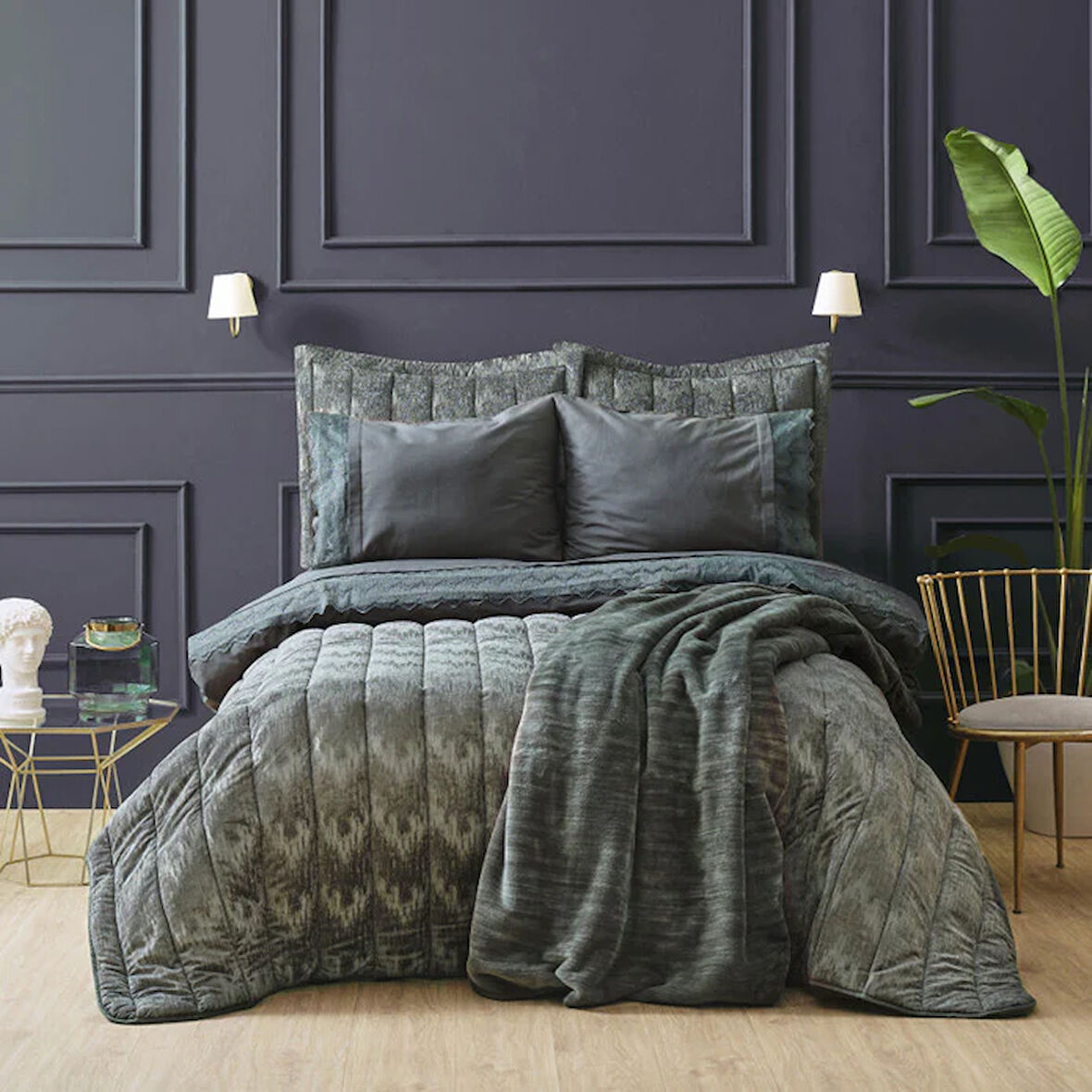 Karaca Home Alba Boho Petrol 8 Parça Çeyiz Seti