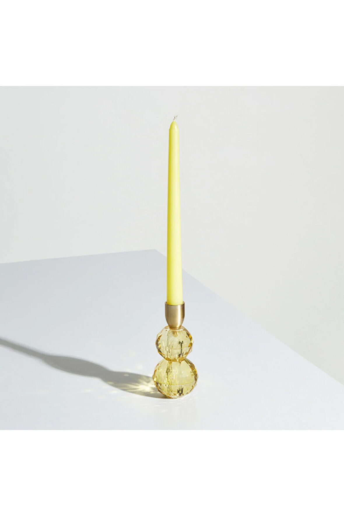 Karaca Home Vicki Şamdan Cam 6x9 cm Sarı