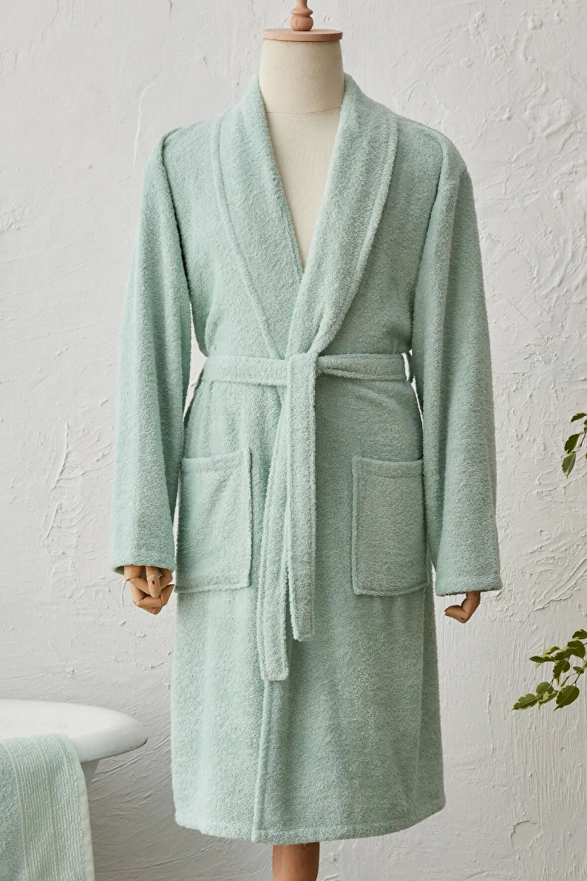 Karaca Home Lottie %100 Pamuk Bornoz Seti XL/XXL Yeşil