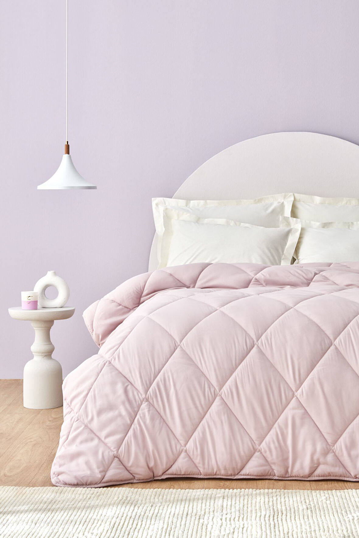 Karaca Home Sarah Anderson Grimes Mikrofiber Çift Kişilik Yorgan Lila